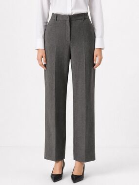 Aritzia Babaton Agency Pant Size 8 Grey Wide Leg Trouser Career Pants 99381